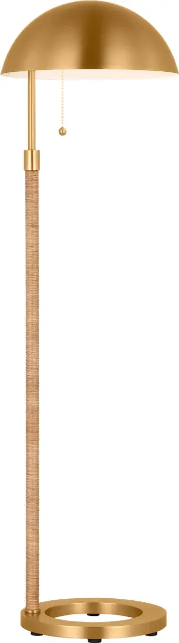 Balleroy Medium Floor Lamp in Burnished Brass - Image 5