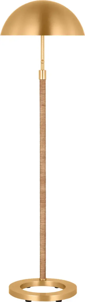 Balleroy Medium Floor Lamp in Burnished Brass - Image 6