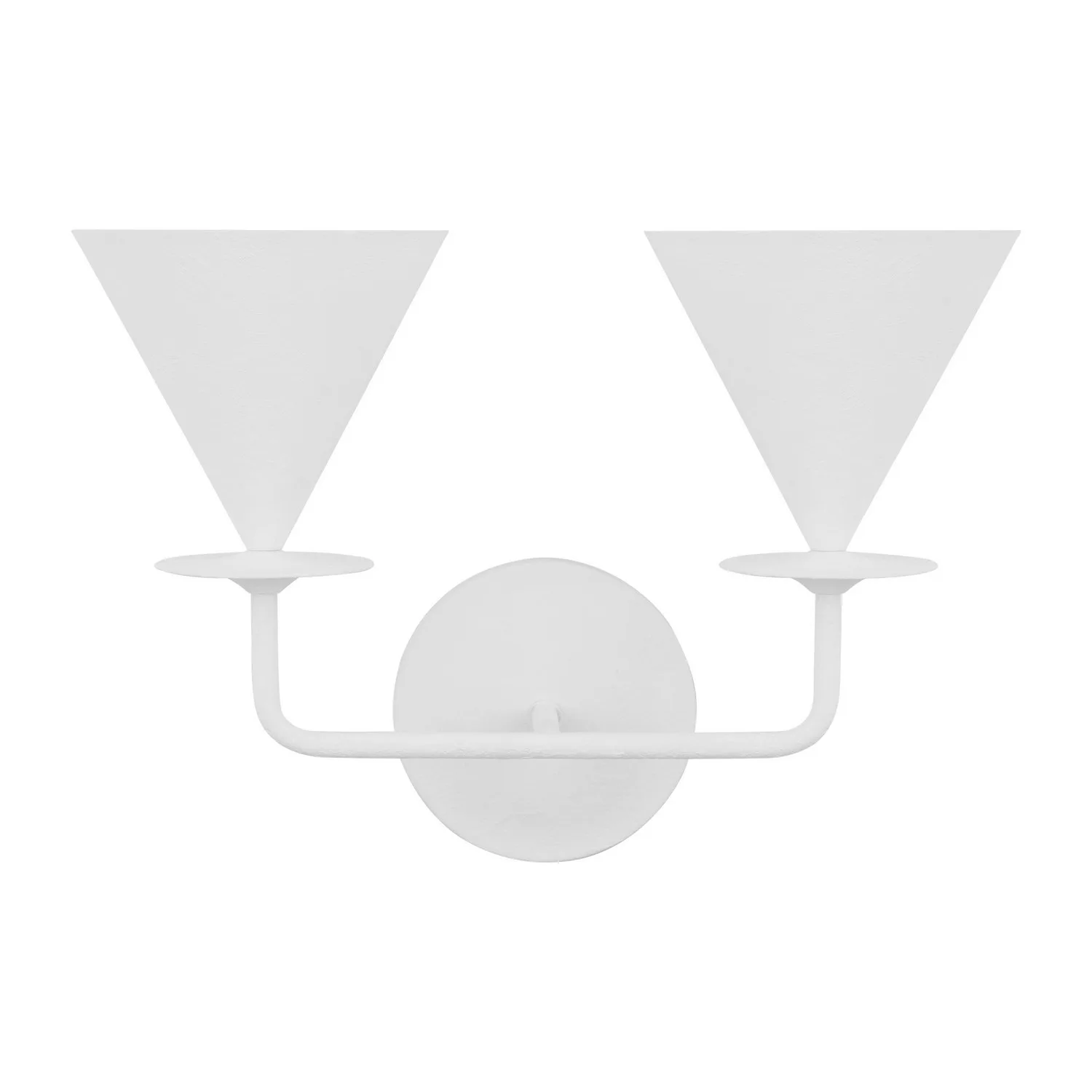 Cornet Two Light Wall Sconce in Cast Plaster