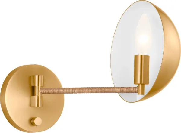 Balleroy Medium Sconce in Burnished Brass - Image 5