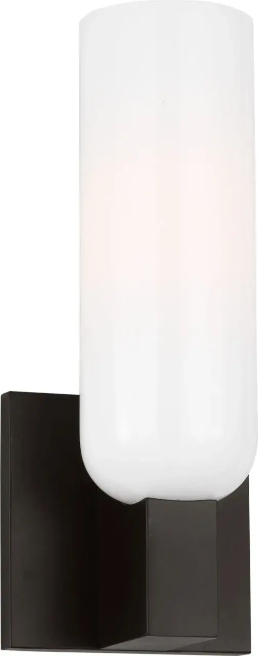The Maroux 12" Sconce brings 1930s French design sophistication to modern interiors. Its opaline glass cylinder and aged iron finish create a refined interplay of light and shadow, perfect for hallways or flanking mirrors.