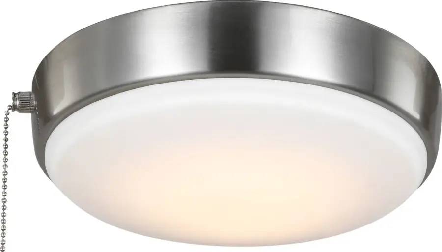 Universal 9" LED Ceiling Fan Light Kit in Brushed Steel
