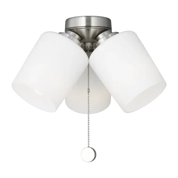 Windom Light Kit with Etched White Glass in Brushed Steel - Image 1