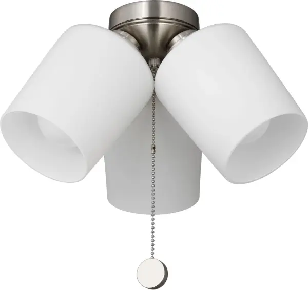 Windom Light Kit with Etched White Glass in Brushed Steel - Image 2