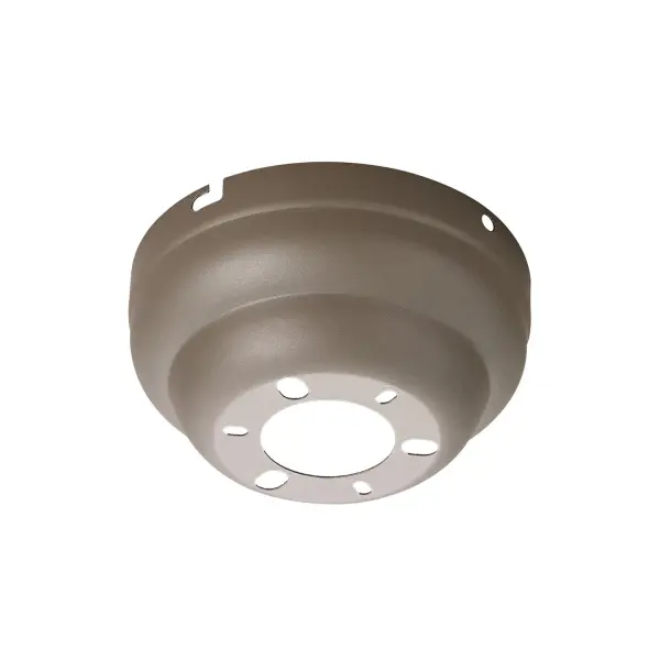 A compact flush mount canopy in modern titanium finish that provides a clean, low-profile ceiling connection for compatible ceiling fans. Ideal for rooms with lower ceilings or minimalist design preferences.