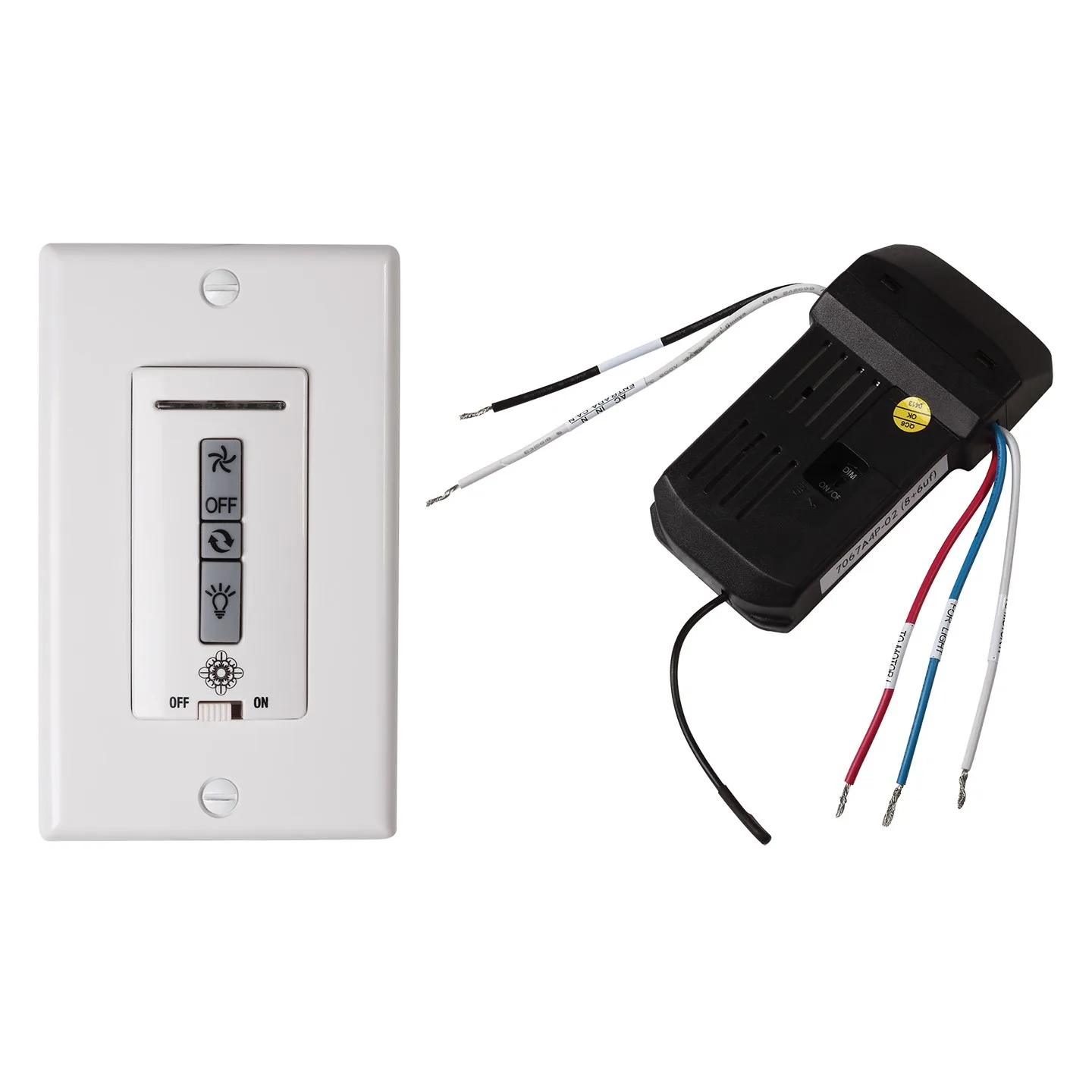 NEO Remote Control Hardwired Wall Remote Control/Receiver in White