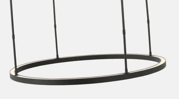 Stagger Ring Medium Chandelier in Nightshade Black - Image 2