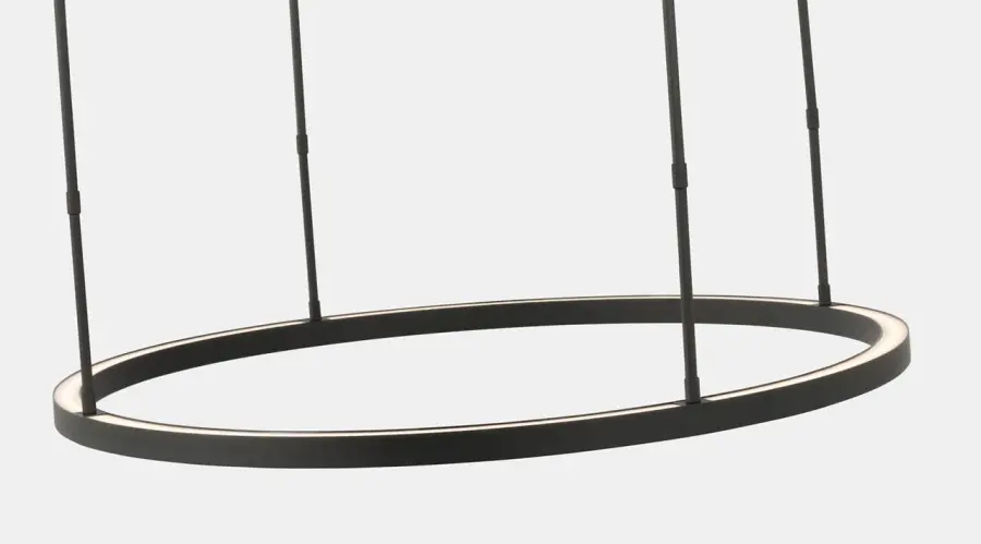 Stagger Ring Medium Chandelier in Nightshade Black - Image 2