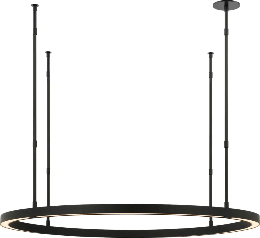 Stagger Ring Medium Chandelier in Nightshade Black - Image 3
