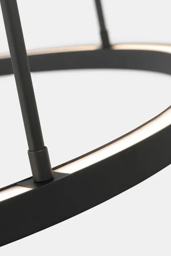 Stagger Ring Medium Chandelier in Nightshade Black - Image 5