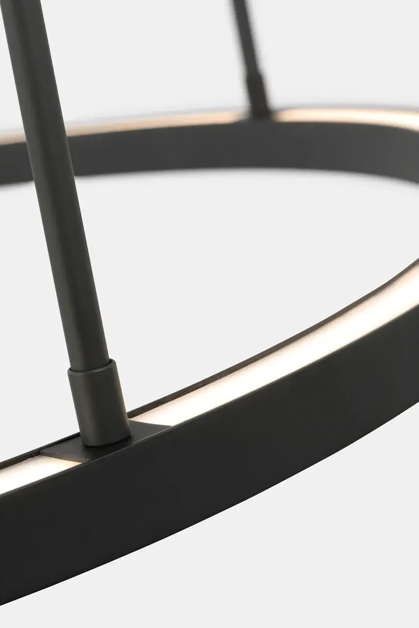 Stagger Ring Medium Chandelier in Nightshade Black - Image 5