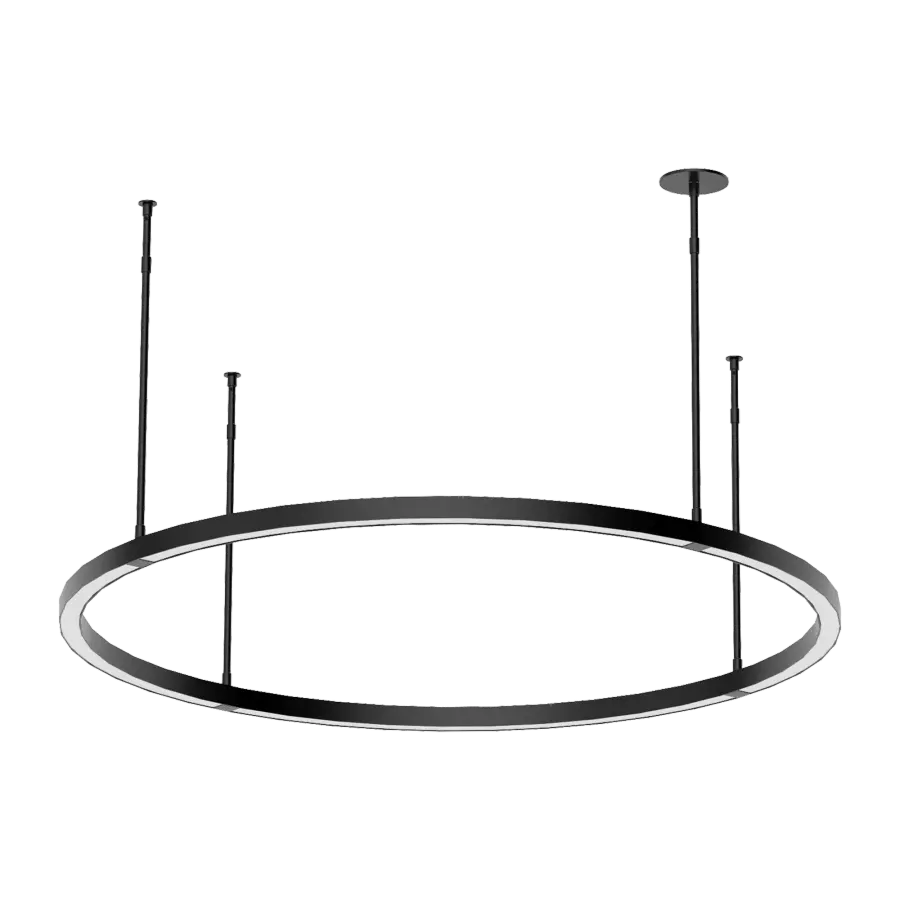 Stagger Ring Large Chandelier in Nightshade Black - Image 1