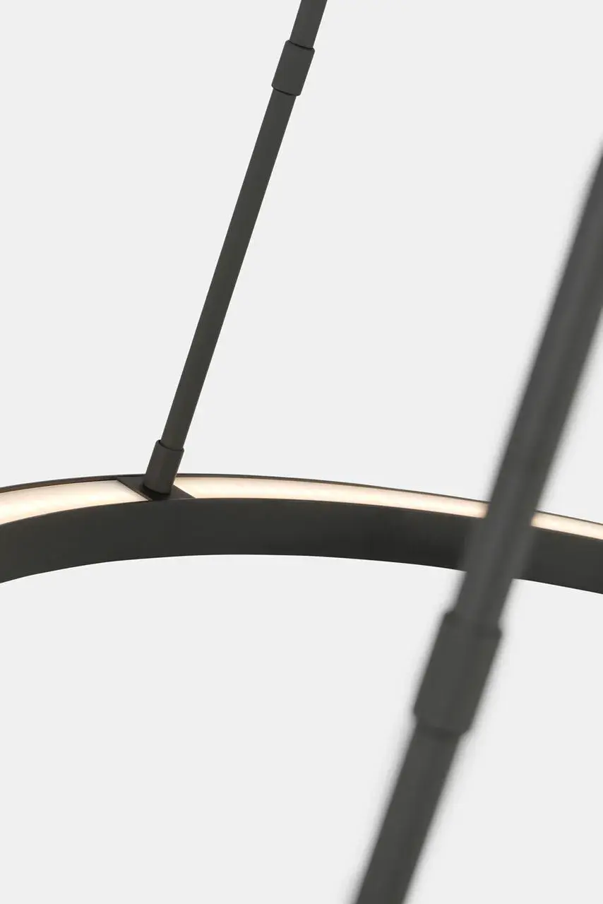 Stagger Ring Large Chandelier in Nightshade Black - Image 6