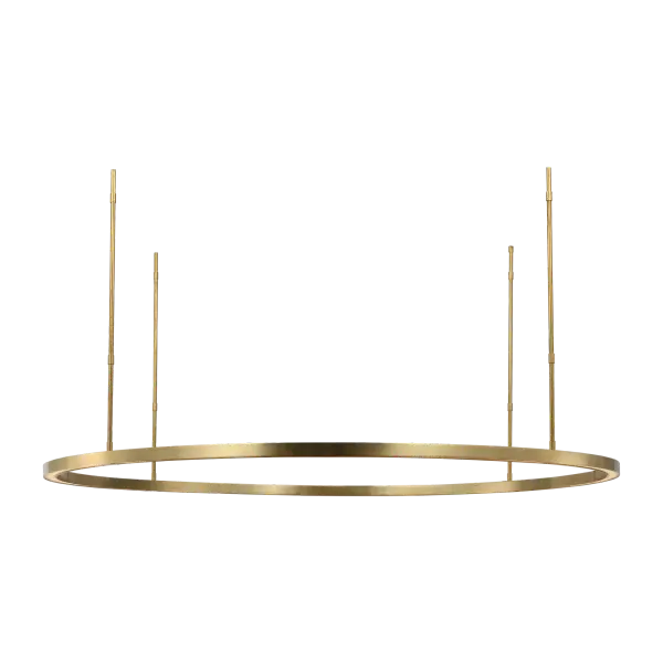 The Stagger Ring X-Large Chandelier makes a bold architectural statement with its geometric ring design and hand-rubbed antique brass finish. Premium 2700K LED with 90 CRI delivers warm, color-accurate lighting.