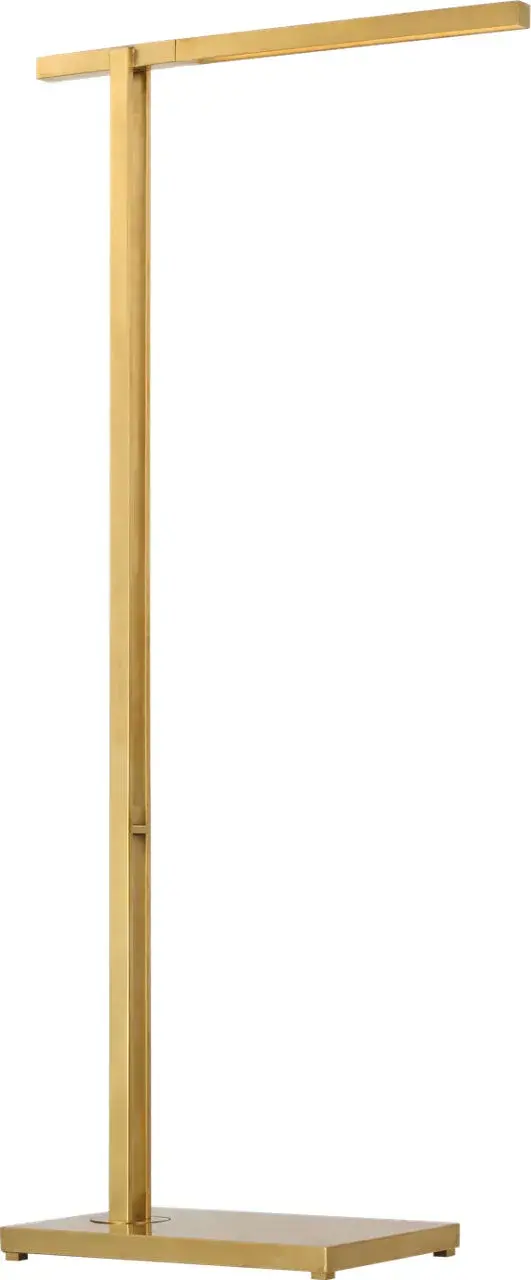 The Stagger Small Floor Lamp combines modern minimalist design with the timeless appeal of natural brass. Its compact footprint makes it ideal for smaller spaces while delivering focused task lighting with warm 2700K color temperature.