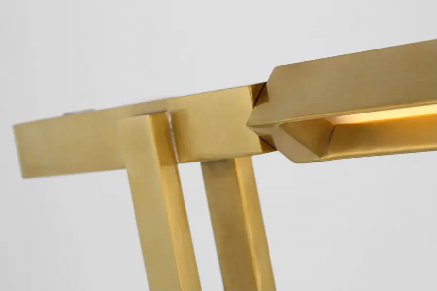 Stagger Small Floor Lamp in Natural Brass - Image 4