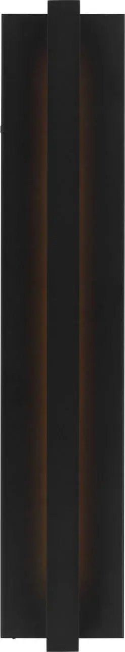 The Stagger Small Wall Sconce brings sophisticated contemporary design to outdoor spaces with its sleek Outdoor Black finish. Perfect for modern exteriors, this compact fixture delivers style and durability. - alternate view