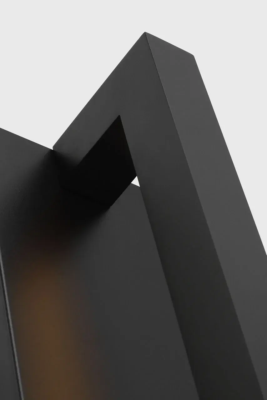Stagger Small Outdoor Wall Sconce in Outdoor Black - Image 4