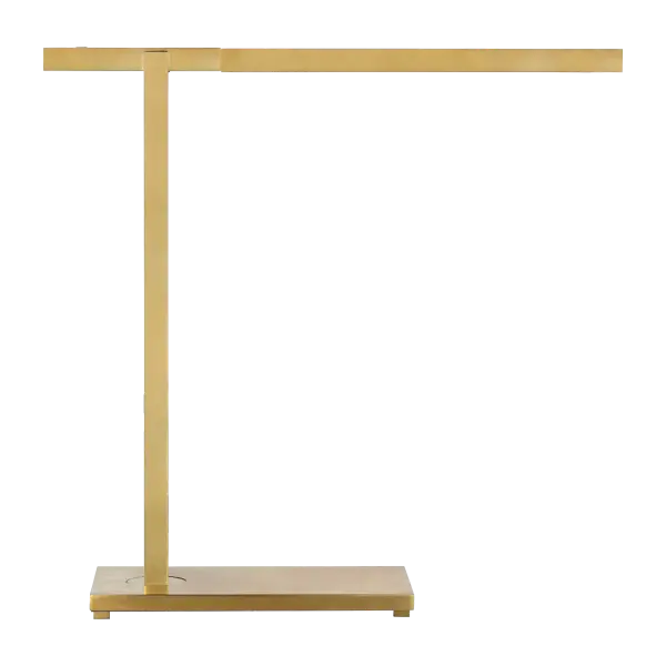 The Stagger Small Table Lamp combines contemporary design with warm natural brass finish and integrated 2700K LED technology. Its compact size makes it perfect for bedside tables and smaller surfaces while delivering quality illumination.