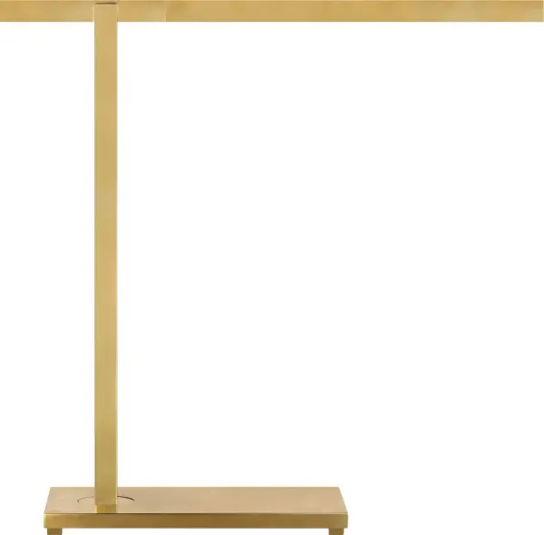 The Stagger Small Table Lamp combines contemporary design with warm natural brass finish and integrated 2700K LED technology. Its compact size makes it perfect for bedside tables and smaller surfaces while delivering quality illumination. - alternate view
