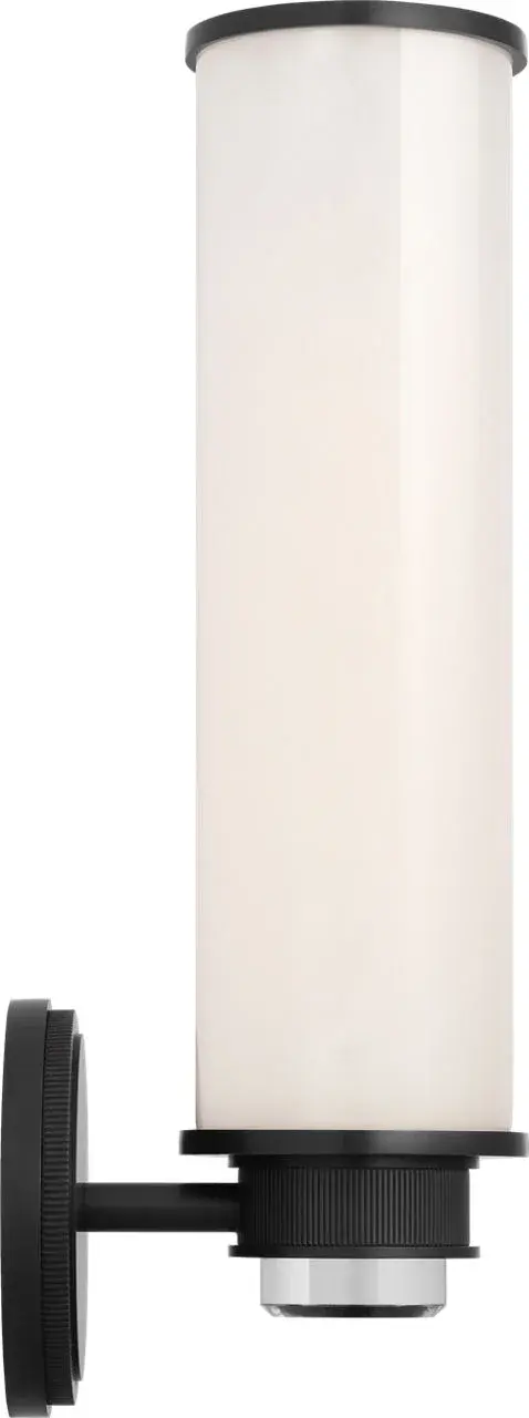 Percy 14" Single Bath Sconce in Bronze with White Glass - Image 3