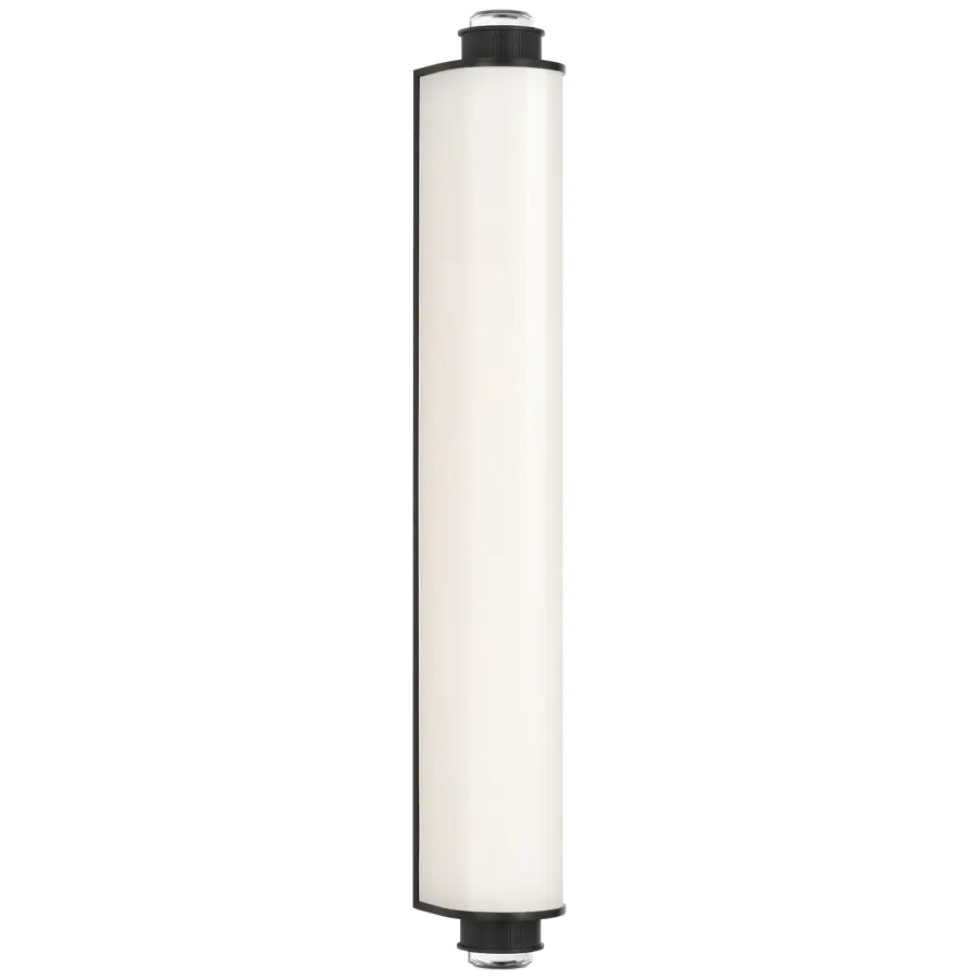 Percy 29" Linear Bath Sconce in Bronze with White Glass - Image 2