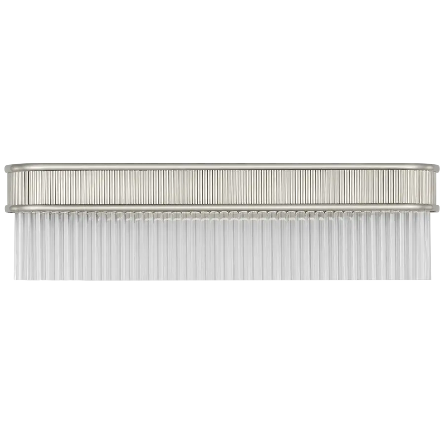 Menil 24" Linear Sconce in Polished Nickel with Crystal Rods - Image 1