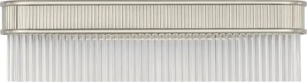 The Menil 24" Linear Sconce combines polished nickel hardware with elegant crystal rods to create a refined lighting statement. Perfect for modern bathrooms and hallways, this fixture delivers both ambient illumination and jewelry-like visual appeal. - alternate view