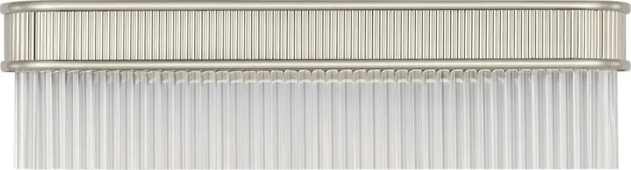 Menil 24" Linear Sconce in Polished Nickel with Crystal Rods - Image 2