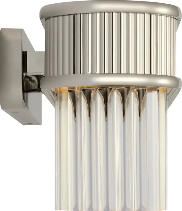 Menil 24" Linear Sconce in Polished Nickel with Crystal Rods - Image 4