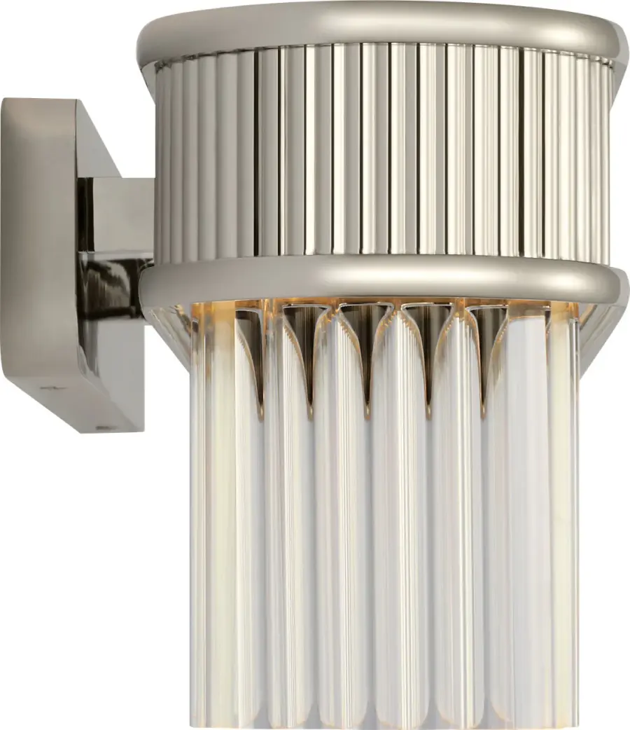 Menil 24" Linear Sconce in Polished Nickel with Crystal Rods - Image 4