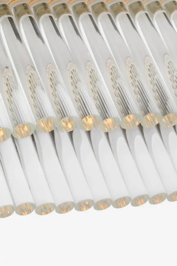 Menil 24" Linear Sconce in Polished Nickel with Crystal Rods - Image 7