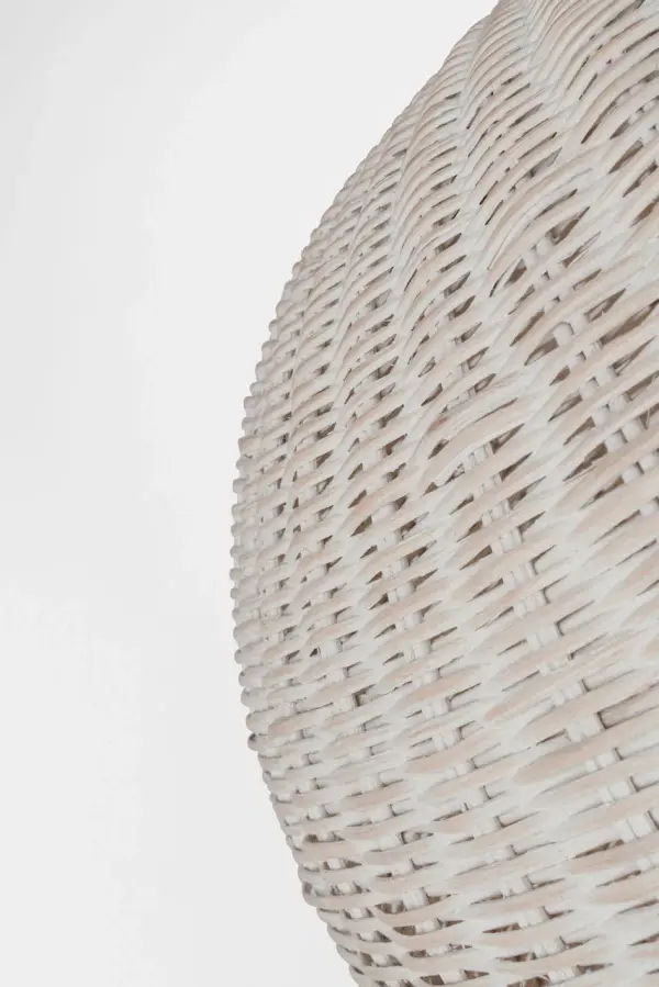Nancy 25" Woven Hanging Shade in Soft Brass with White Wicker - Image 4