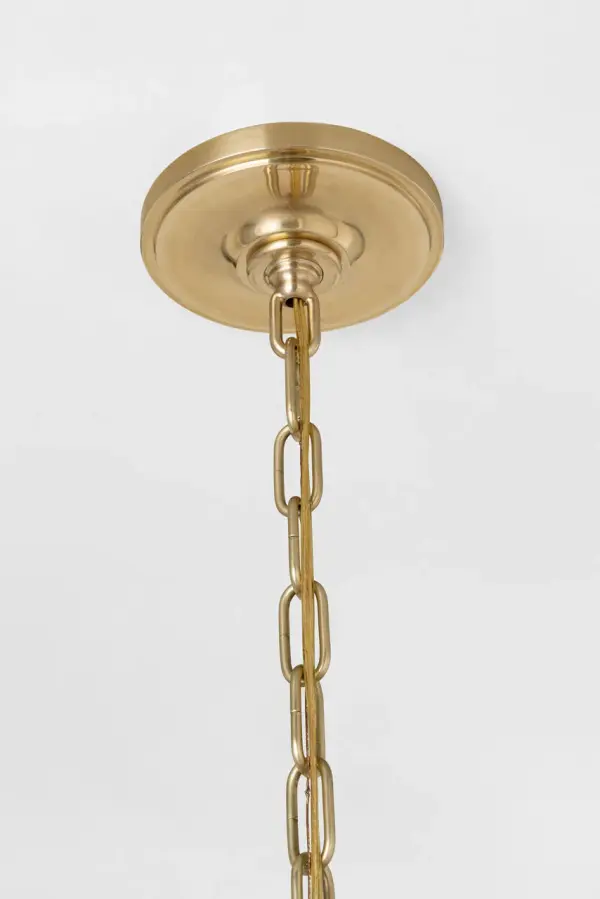 Nancy 25" Woven Hanging Shade in Soft Brass with White Wicker - Image 5