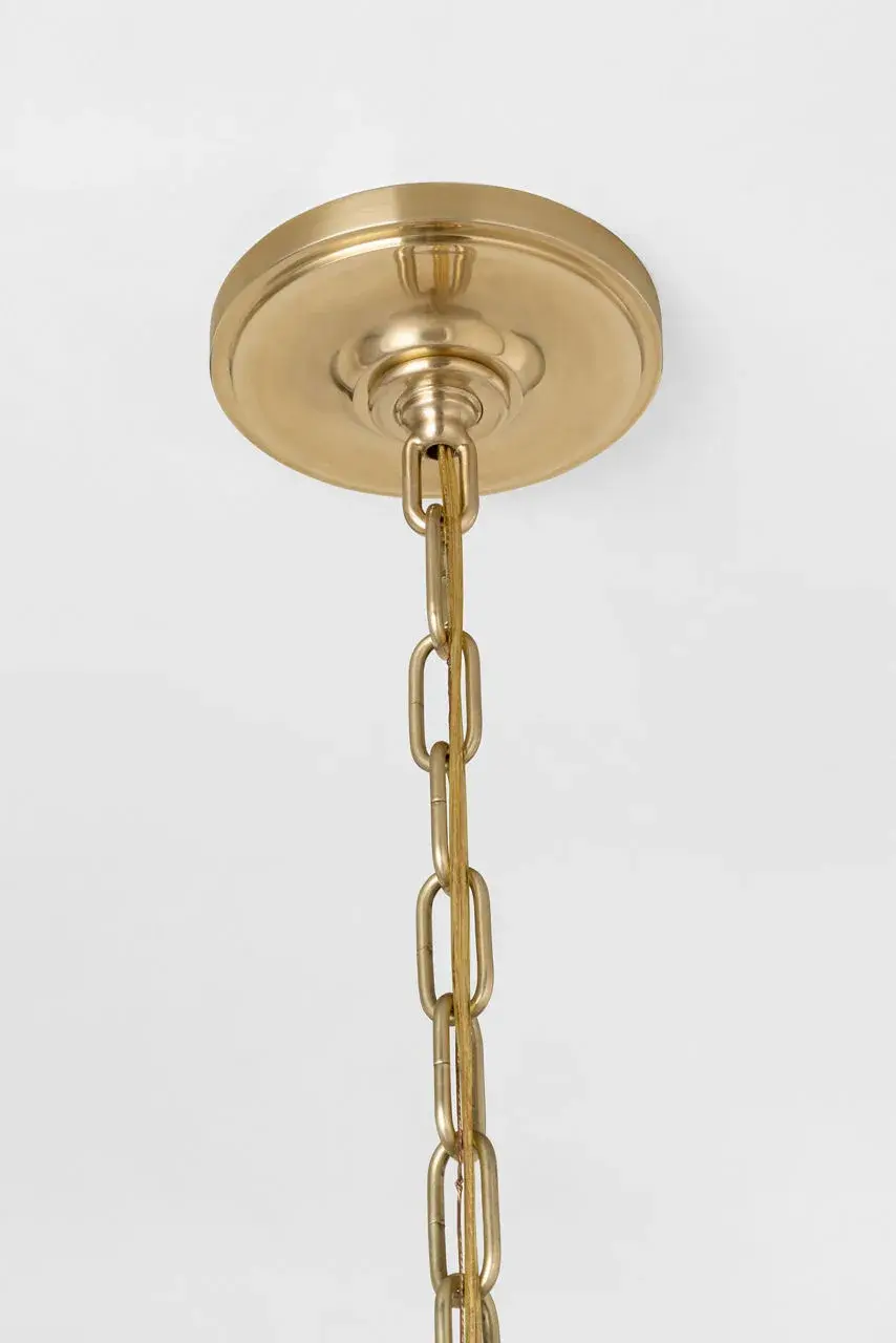 Nancy 25" Woven Hanging Shade in Soft Brass with White Wicker - Image 5
