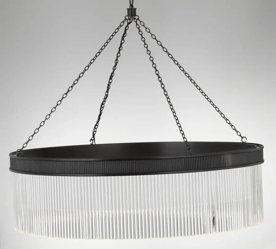 Menil 40" Chandelier in Bronze with Crystal Rods - Image 2
