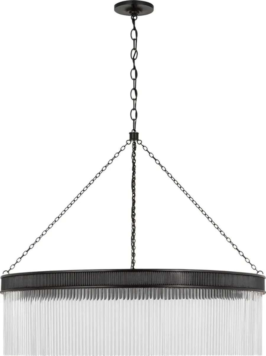 Menil 40" Chandelier in Bronze with Crystal Rods - Image 5