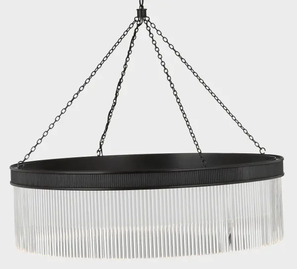 Menil 40" Chandelier in Bronze with Crystal Rods - Image 6