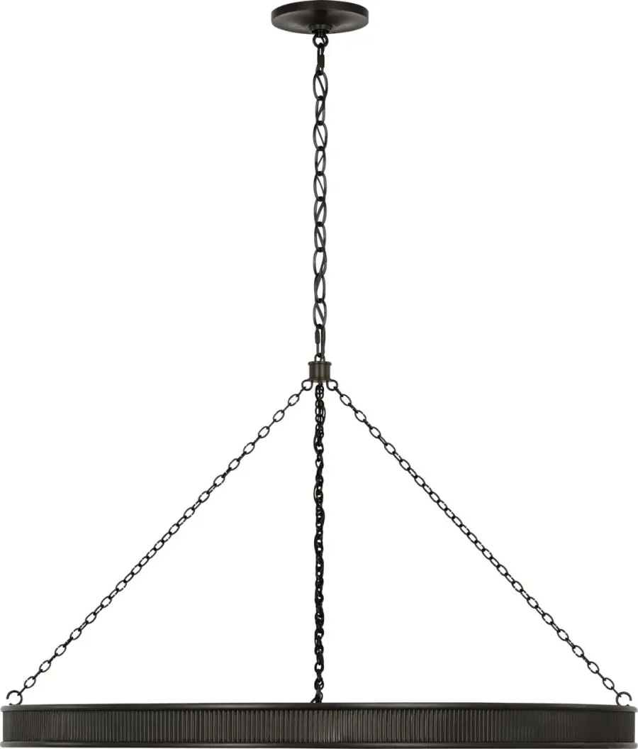 Menil 40" Ring Chandelier in Bronze - Image 1