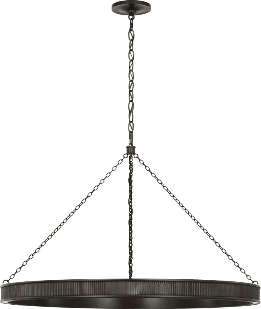 Menil 40" Ring Chandelier in Bronze - Image 2