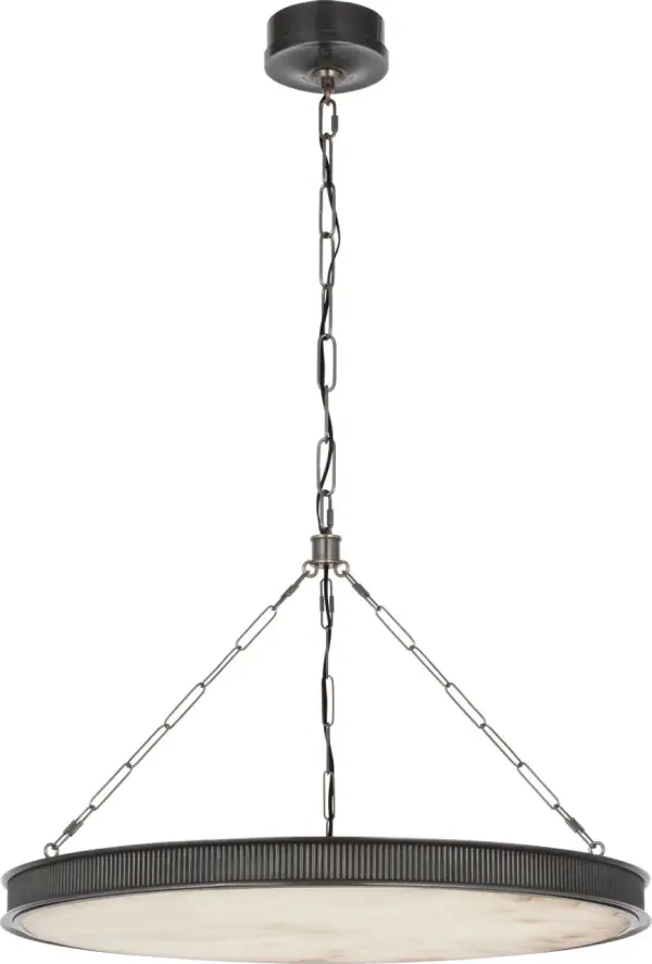 Matthew 30" Chandelier in Bronze with Alabaster - Image 1