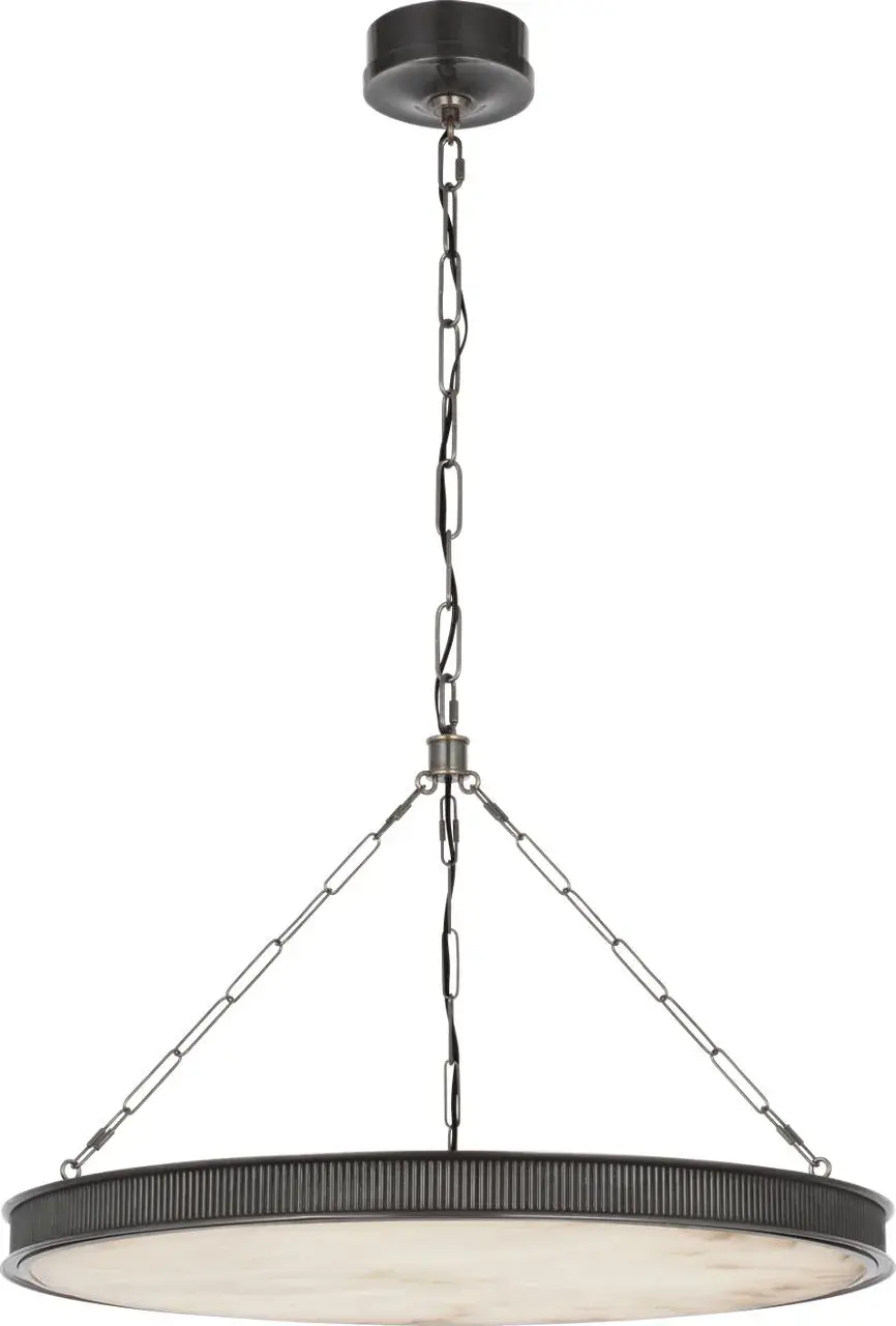 Matthew 30" Chandelier in Bronze with Alabaster - Image 1