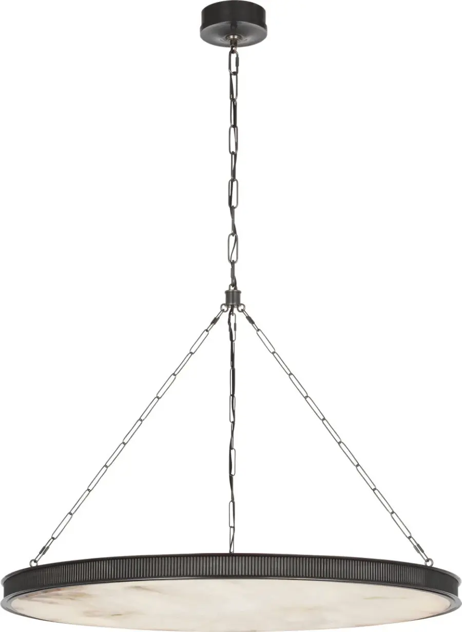 Matthew 40" Chandelier in Bronze with Alabaster - Image 1