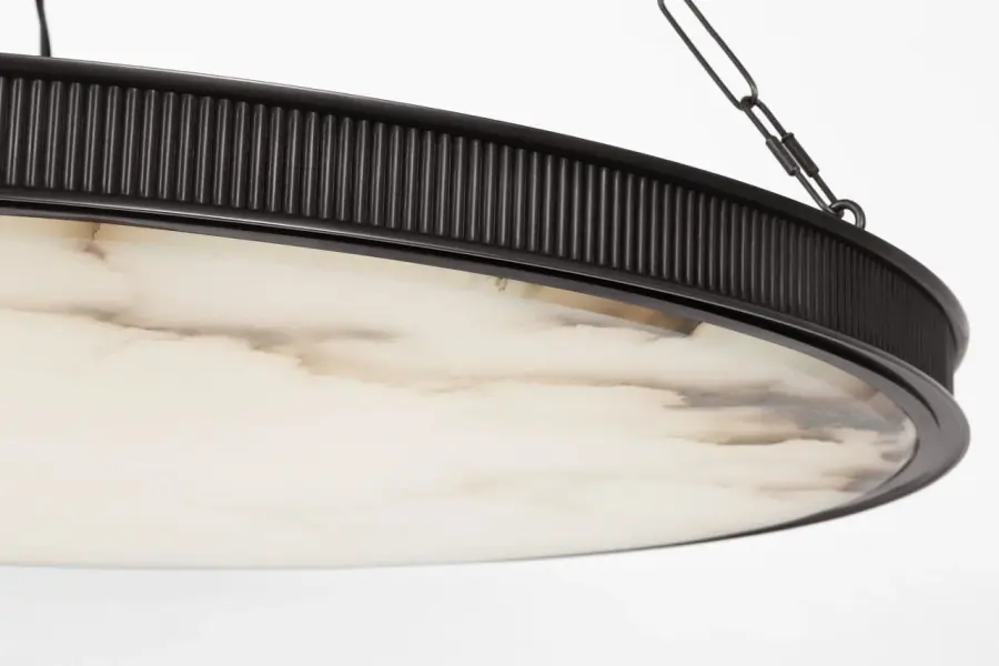 Matthew 40" Chandelier in Bronze with Alabaster - Image 3