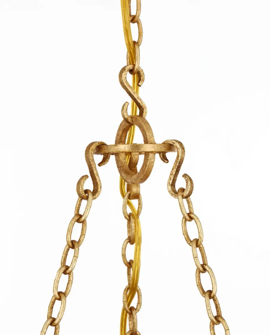 Sinclair 26" Sculpted Chandelier in French Gild - Image 4