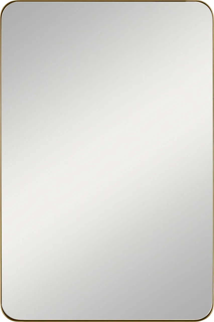 Planer Medium Rectangular Mirror in Burnished Brass - Image 1