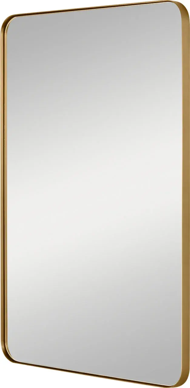 Planer Medium Rectangular Mirror in Burnished Brass - Image 2