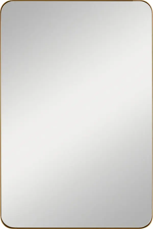 Planer Medium Rectangular Mirror in Burnished Brass - Image 3