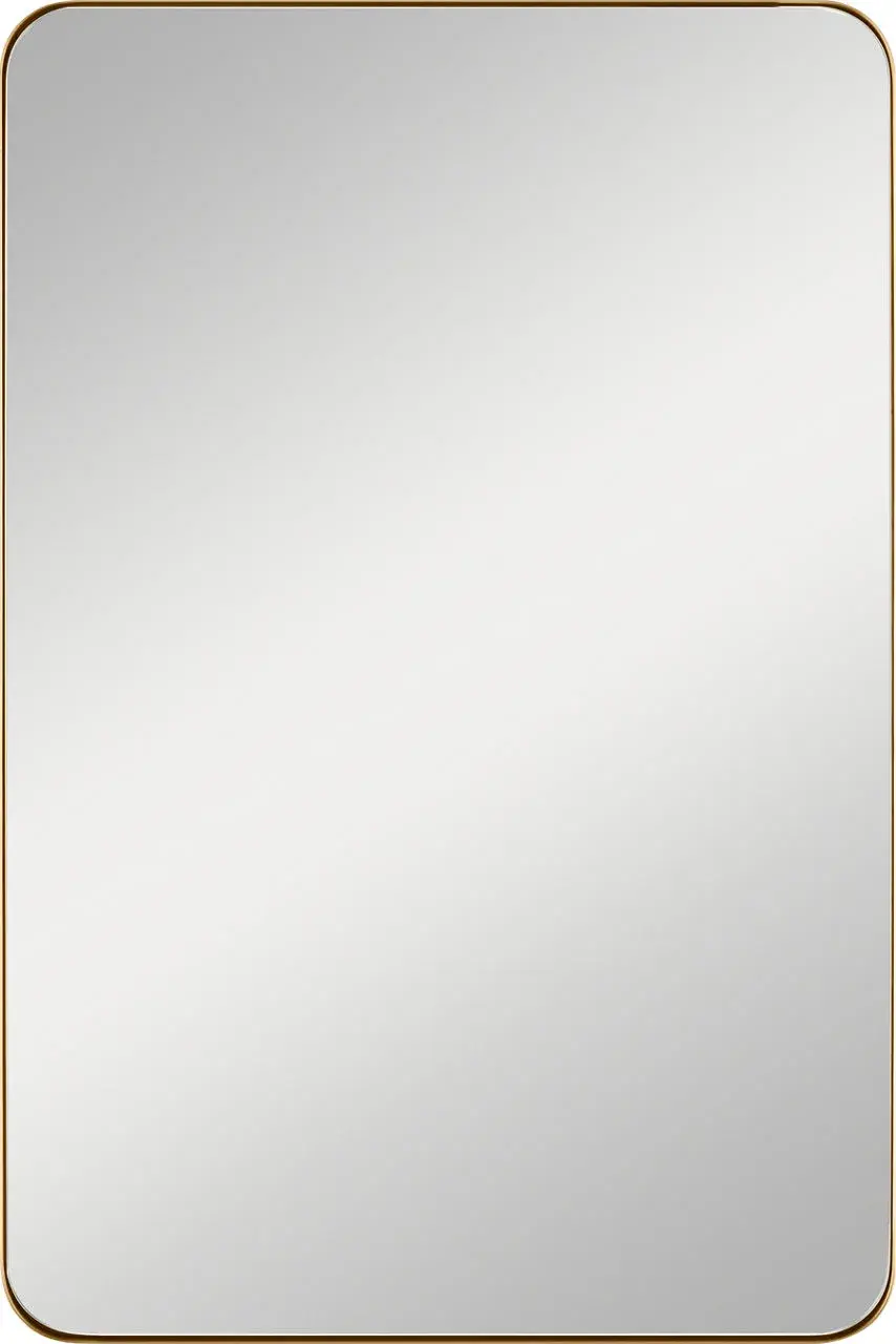 Planer Medium Rectangular Mirror in Burnished Brass - Image 3