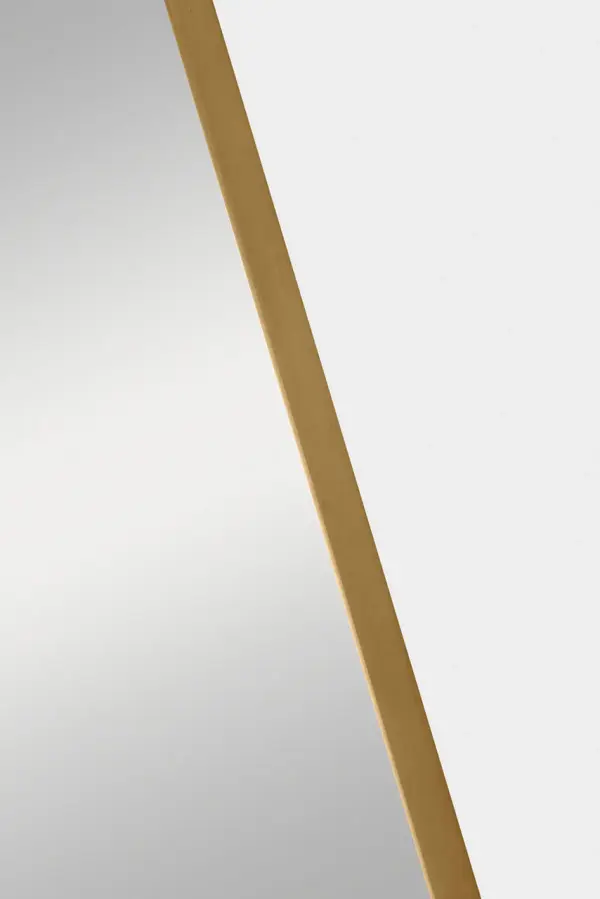 Planer Medium Rectangular Mirror in Burnished Brass - Image 4